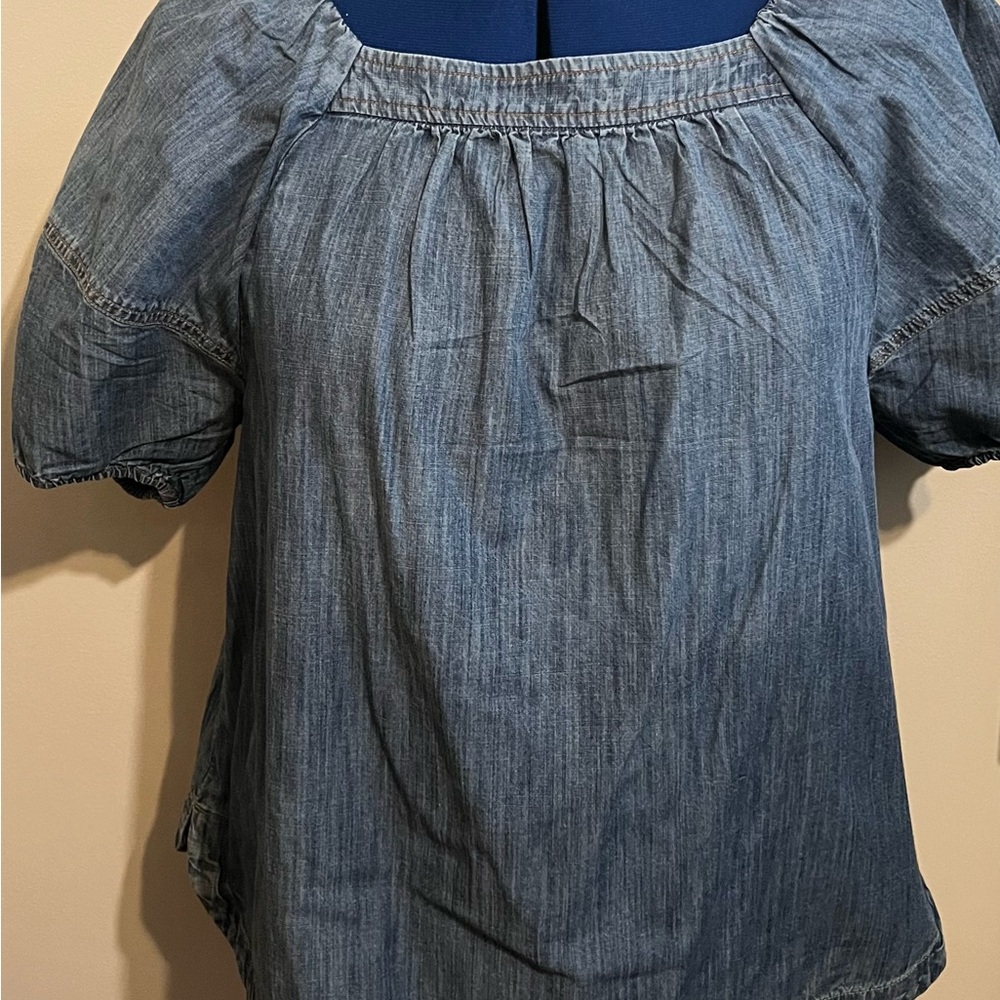 Lane Bryant Blue Denim Blouse